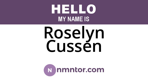 Roselyn Cussen