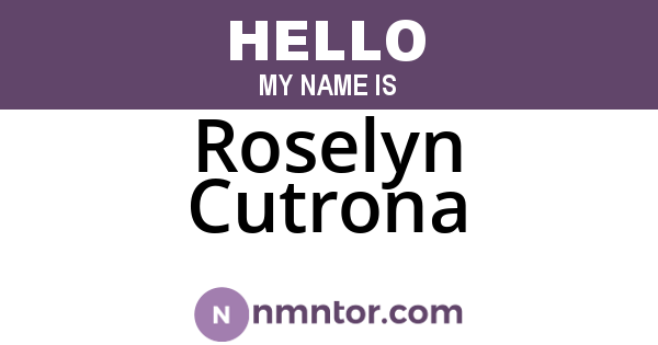 Roselyn Cutrona