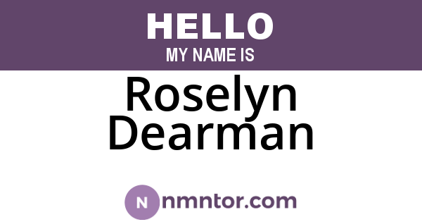 Roselyn Dearman