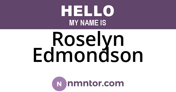Roselyn Edmondson