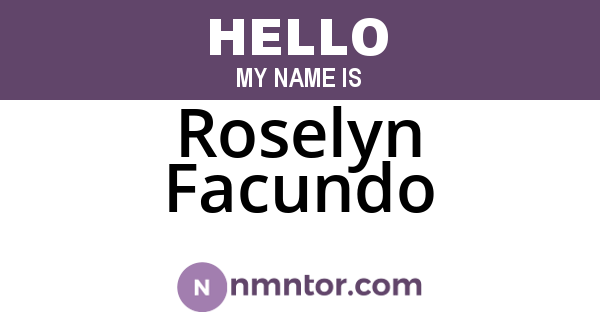 Roselyn Facundo