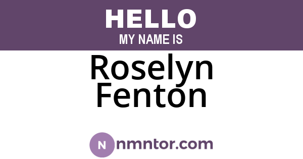 Roselyn Fenton