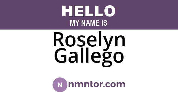 Roselyn Gallego