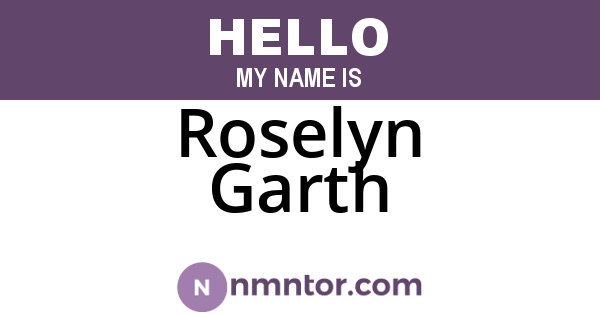 Roselyn Garth