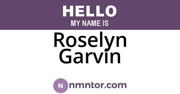 Roselyn Garvin