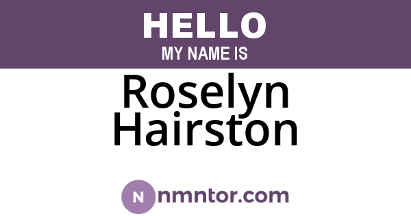 Roselyn Hairston