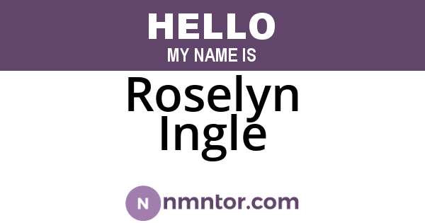 Roselyn Ingle