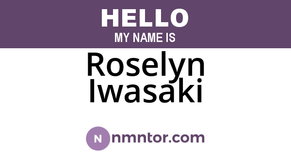 Roselyn Iwasaki