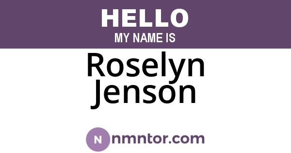 Roselyn Jenson