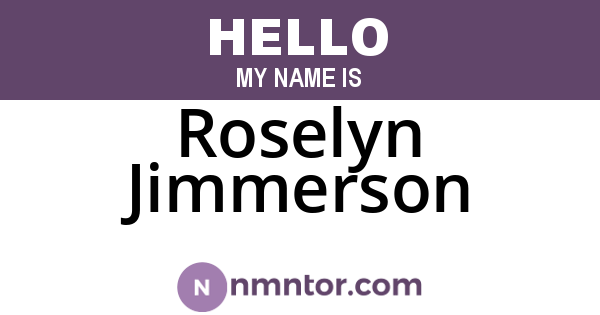 Roselyn Jimmerson