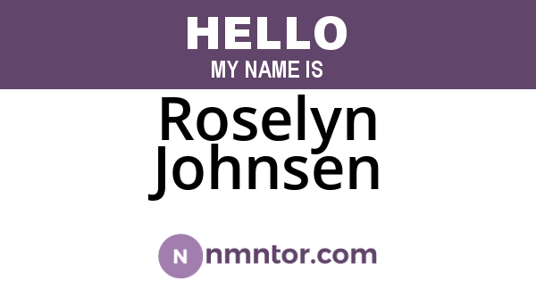 Roselyn Johnsen