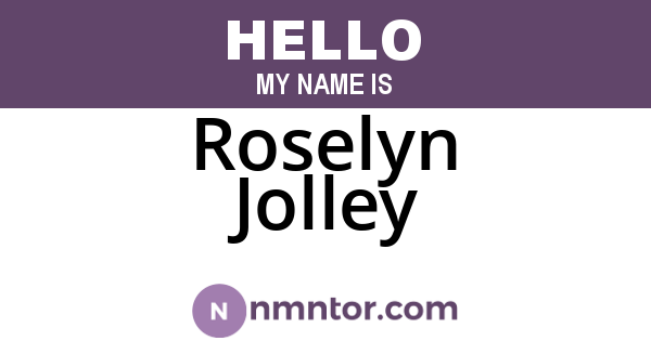 Roselyn Jolley