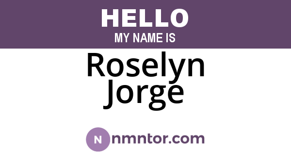 Roselyn Jorge