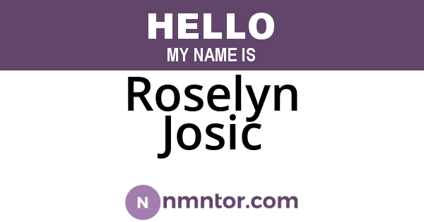 Roselyn Josic