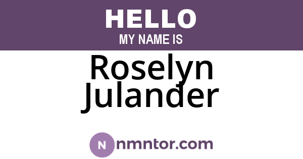 Roselyn Julander