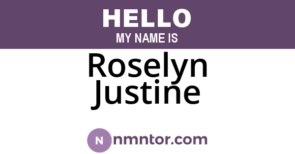 Roselyn Justine