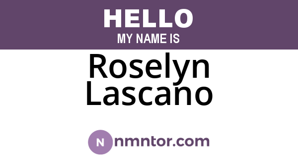 Roselyn Lascano
