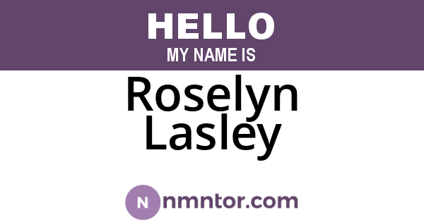 Roselyn Lasley