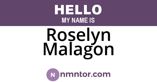 Roselyn Malagon
