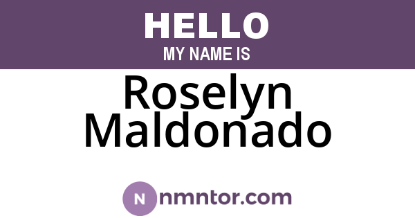 Roselyn Maldonado