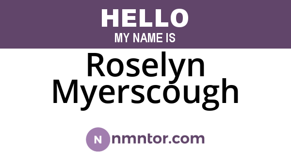 Roselyn Myerscough