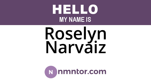 Roselyn Narvaiz