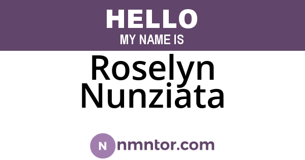 Roselyn Nunziata
