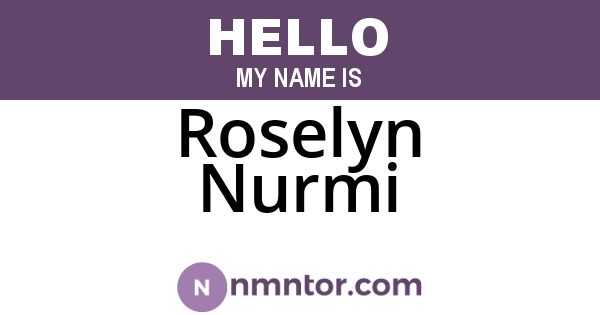 Roselyn Nurmi