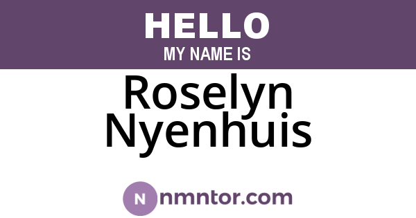 Roselyn Nyenhuis