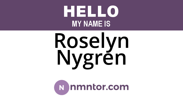 Roselyn Nygren