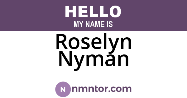 Roselyn Nyman