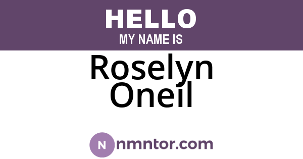 Roselyn Oneil