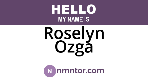 Roselyn Ozga