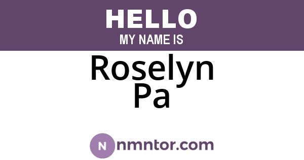 Roselyn Pa