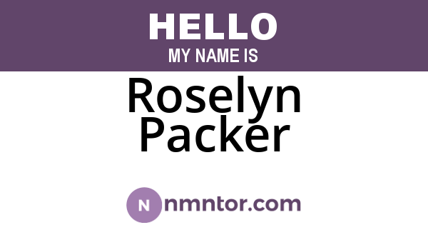Roselyn Packer