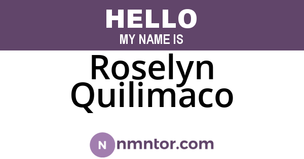 Roselyn Quilimaco