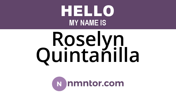 Roselyn Quintanilla