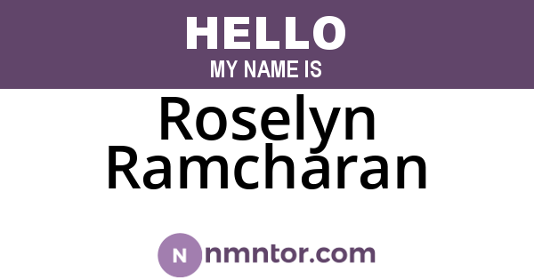 Roselyn Ramcharan