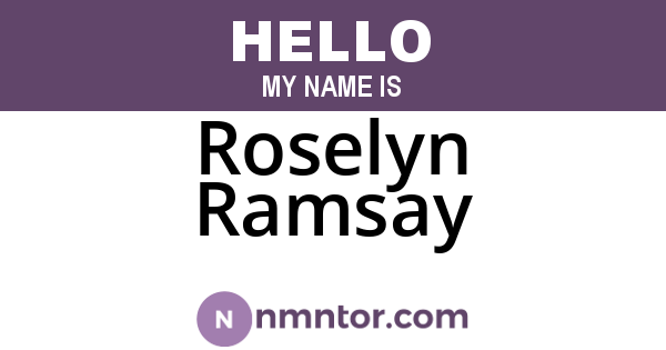 Roselyn Ramsay
