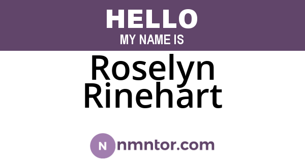 Roselyn Rinehart