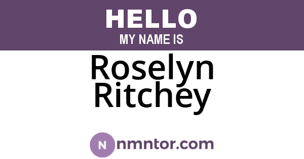 Roselyn Ritchey