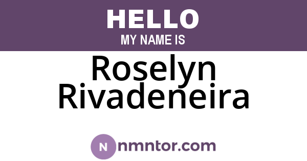 Roselyn Rivadeneira