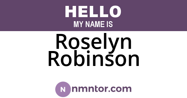 Roselyn Robinson
