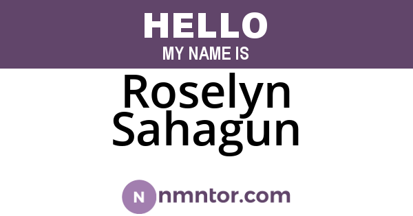 Roselyn Sahagun