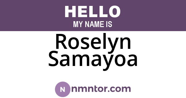 Roselyn Samayoa