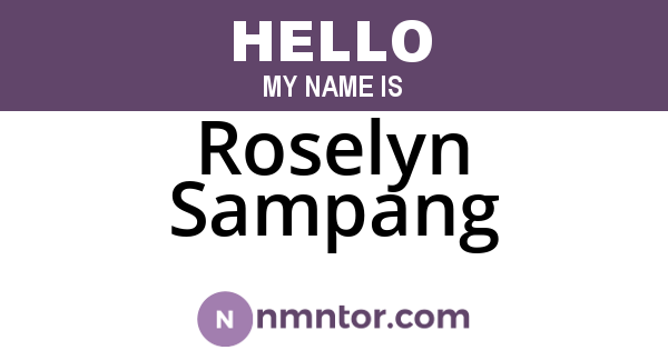 Roselyn Sampang