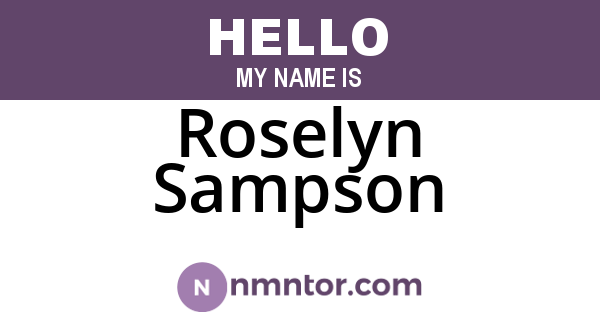 Roselyn Sampson