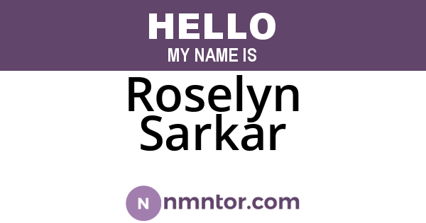 Roselyn Sarkar