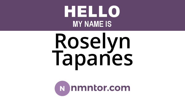 Roselyn Tapanes