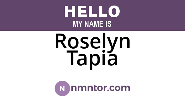 Roselyn Tapia